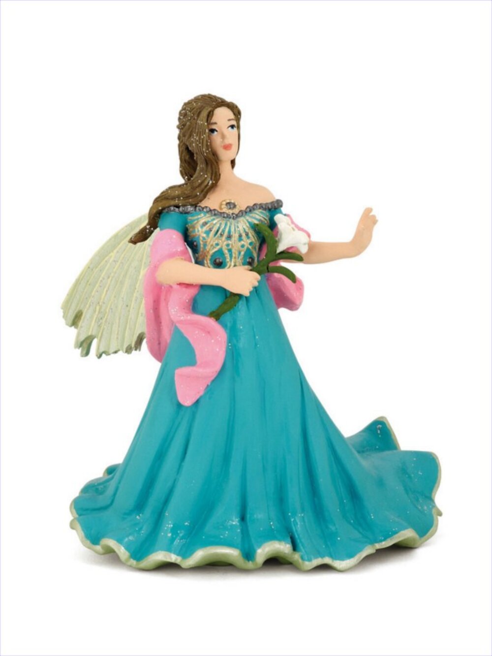 Papo Enchanted Blue Elf with Lily Figurine(38813) Add-On Item New w/Tag